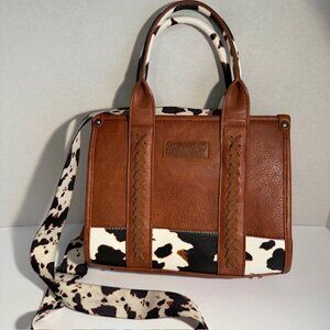 Wrangler Montana West Whipstitch Patchwork Crossbody Bag 11 x 8.8 x 3.8 inches
